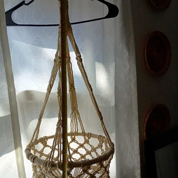 Fab Habitat Hanging Macrame Boho Basket - Picture 7 of 8